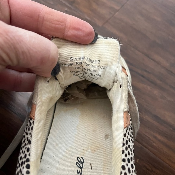 Madewell Sidewalk Low-Top Sneakers in Spotted Calf Hair-Size 7.5 - Picture 7 of 8